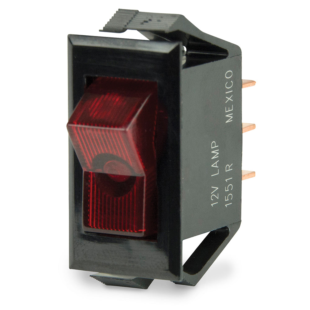 BEP Illuminated SPST Rocker Switch Red LED 12V OFFON 1001705