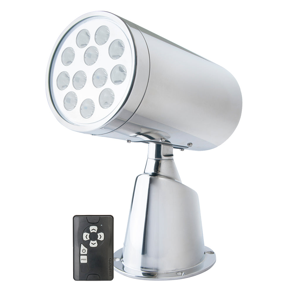 Marinco Wireless LED Stainless Steel Spotlight wRemote 23050A