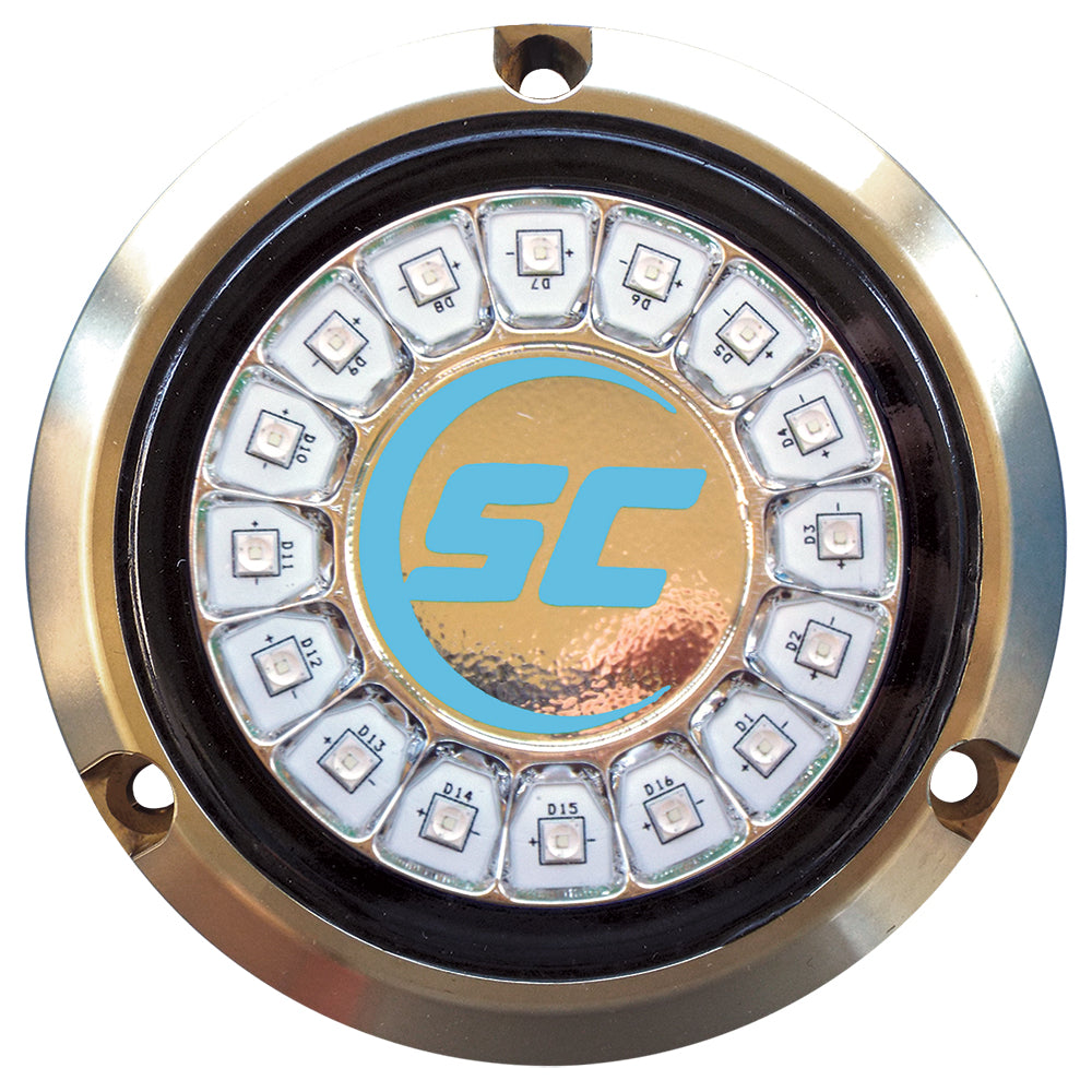 ShadowCaster Bimini Blue Single Color Underwater Light 16 LEDs Bronze SCR16BBBZ10