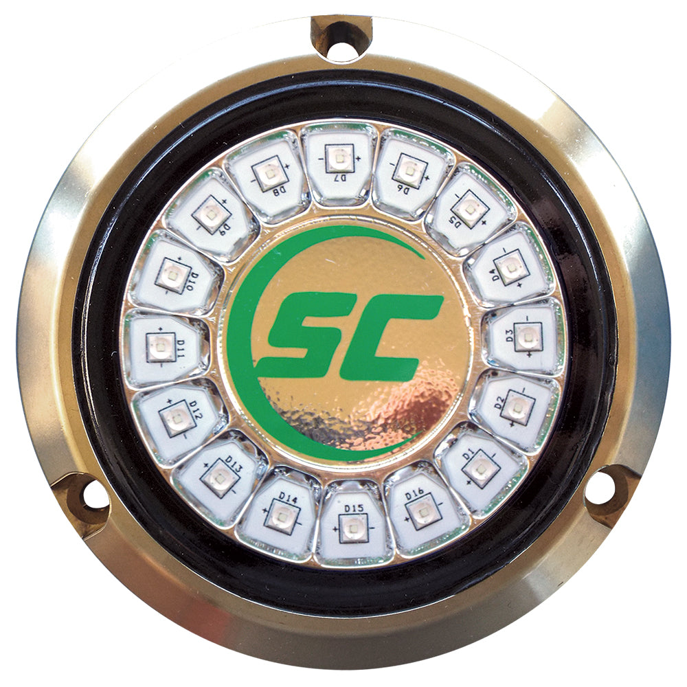 ShadowCaster Aqua Green Single Color Underwater Light 16 LEDs Bronze SCR16AGBZ10