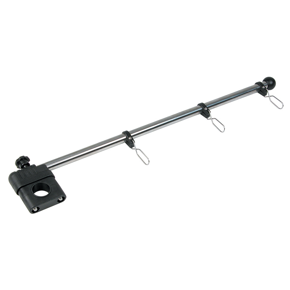 Whitecap 17 Rail Mount Flag Pole 12 Diameter Stainless Steel Staff Nylon Mount S5010