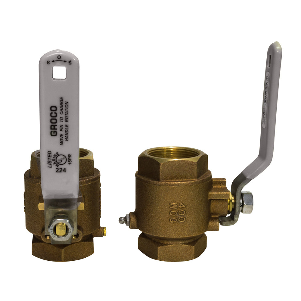 GROCO 14 NPT Bronze InLine Ball Valve IBV250