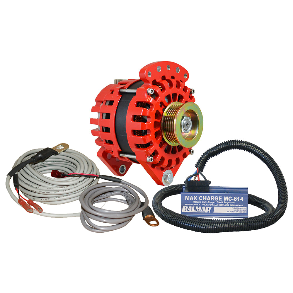 Balmar Alternator 315 Dual Foot Saddle K6 Serpentine Pulley Regulator Temp Sensor 170A Kit 12V XTDF170K6KIT