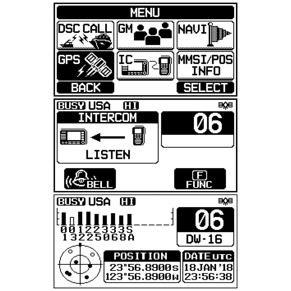 Standard Horizon GX1800G Fixed Mount VHF wGPS White GX1800GW