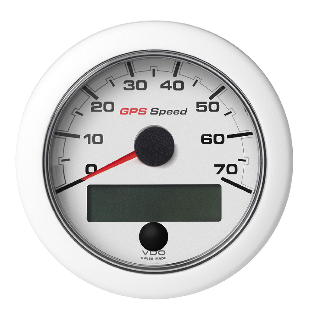 Veratron 338 85mm OceanLink GPS Speedometer 070 KNMPHKMH White Dial Bezel A2C1352090001