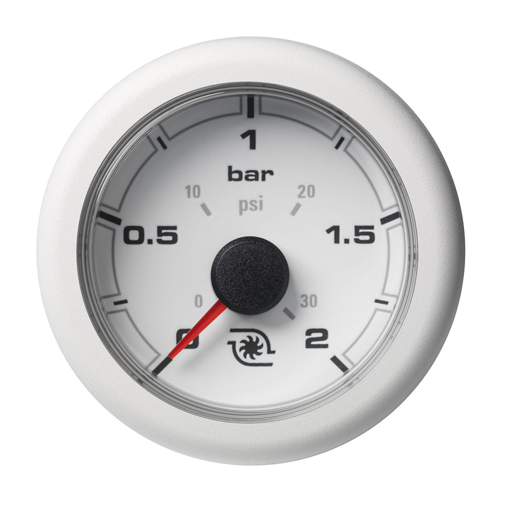 Veratron 52MM 2116 OceanLink Boost Pressure Gauge 2 Bar30PSI White Dial Bezel A2C1066150001