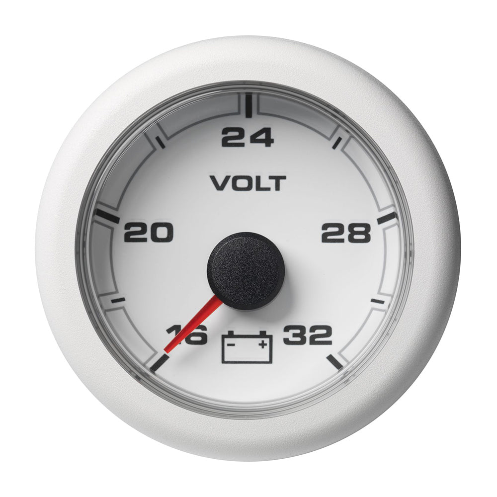 Veratron 52MM 2116 OceanLink Battery Voltage Gauge 16 to 32V White Dial Bezel A2C1066130001