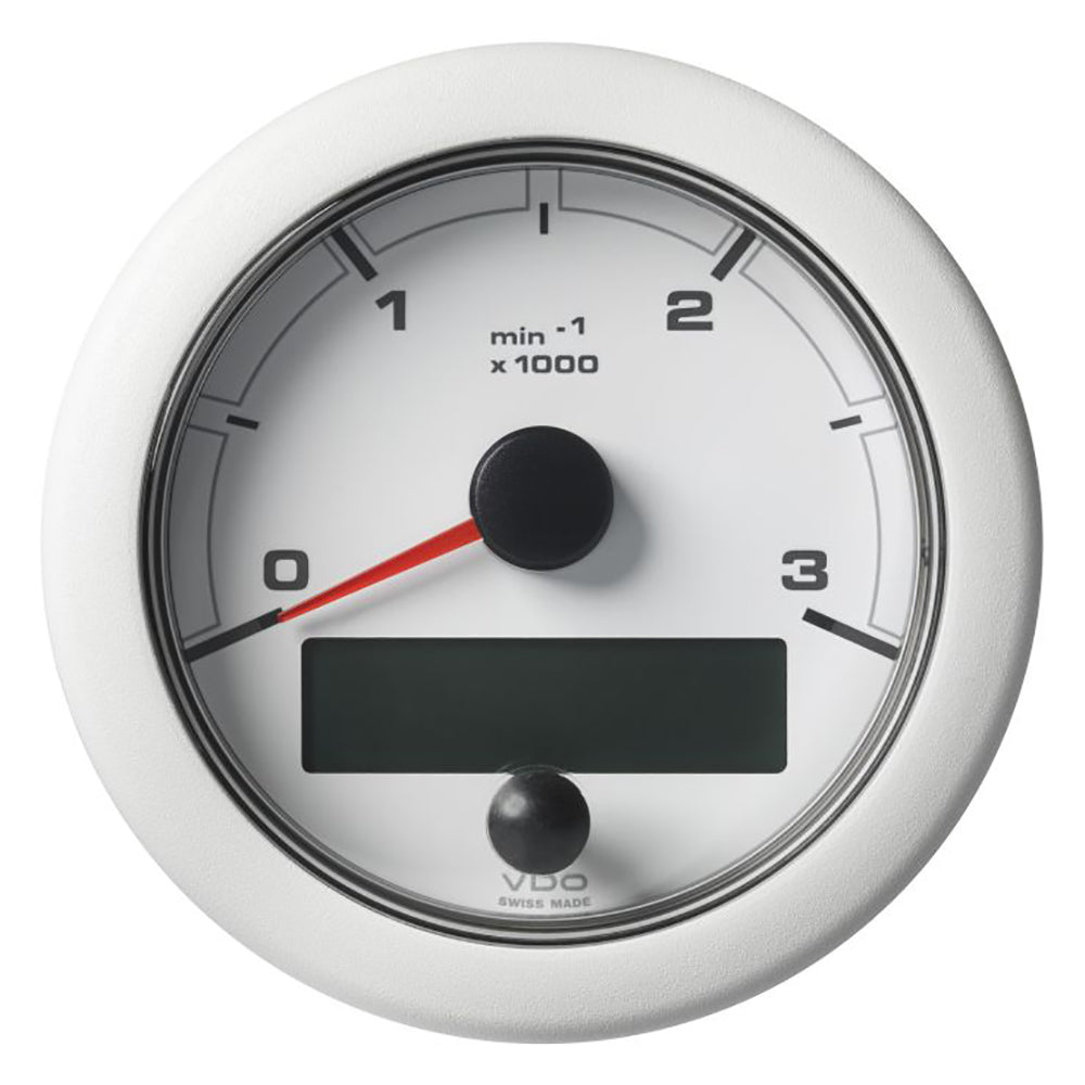 Veratron 338 85MM OceanLink NMEA 2000 Tachometer 3000 RPM White Dial Bezel A2C1065670001
