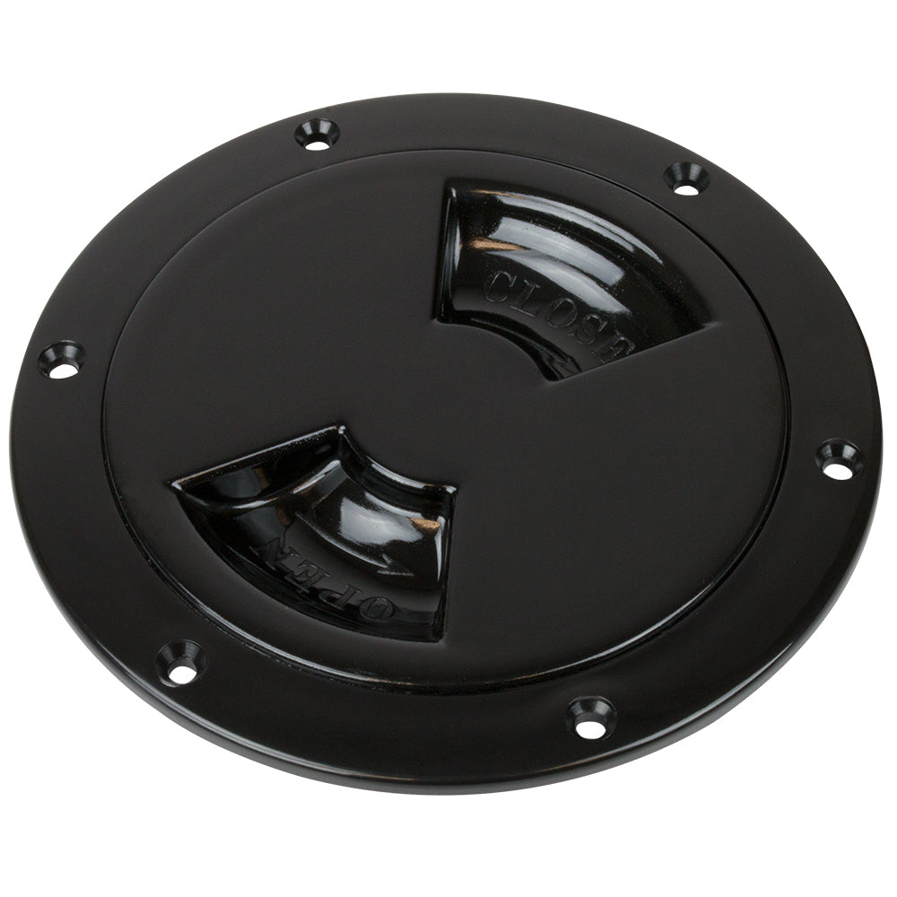 SeaDog Smooth Quarter Turn Deck Plate Black 5 3361551