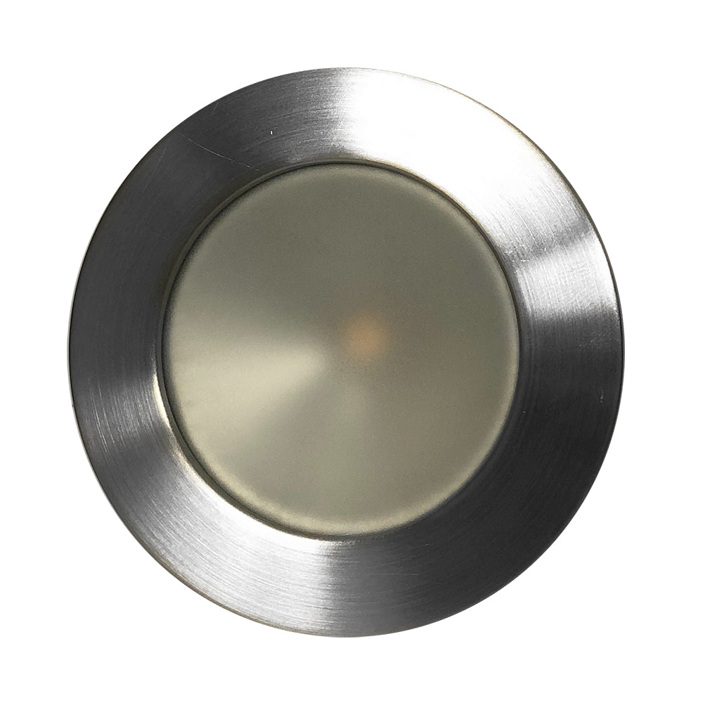 Lunasea Gen 3 IndoorOutdoor Recessed 35 LED Light 2700K 85 CRI Dimmable COB LED Warm WhiteBrushed SS Bezel LLB46WW3ABN