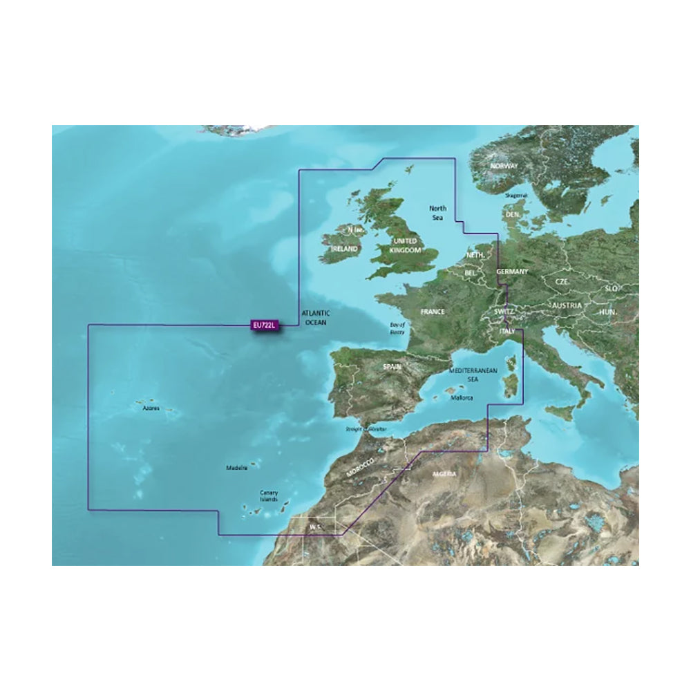 Garmin VEU722L Europe Atlantic Coast BlueChart g3 Vision 010C115600