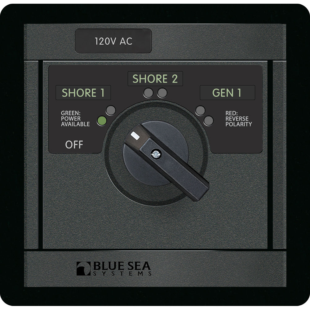 Blue Sea 1482 120V AC Rotary 30A OFF 3 Sources 1482