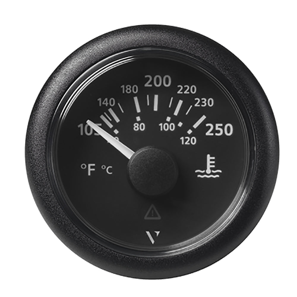 Veratron 52MM 2116 ViewLine Water Temperature Gauge 100250F Black Dial Bezel A2C59514176