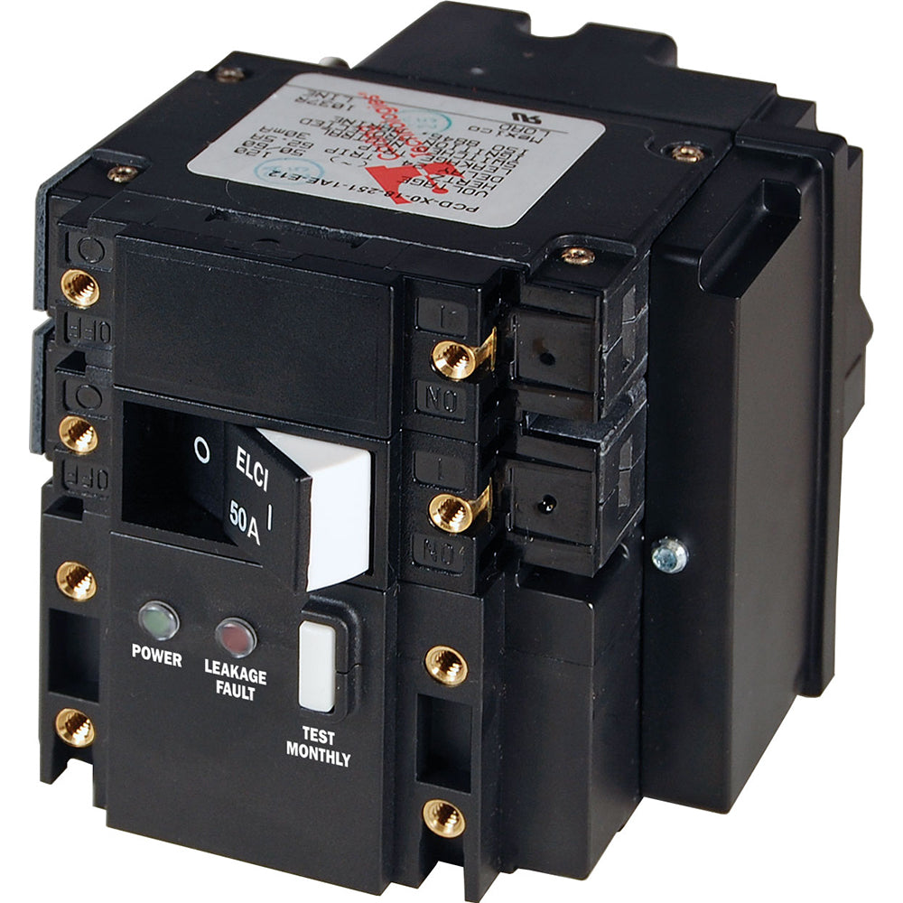 Blue Sea CSeries ELCI Main Circuit Breaker Double Pole 120V AC 50A 3103