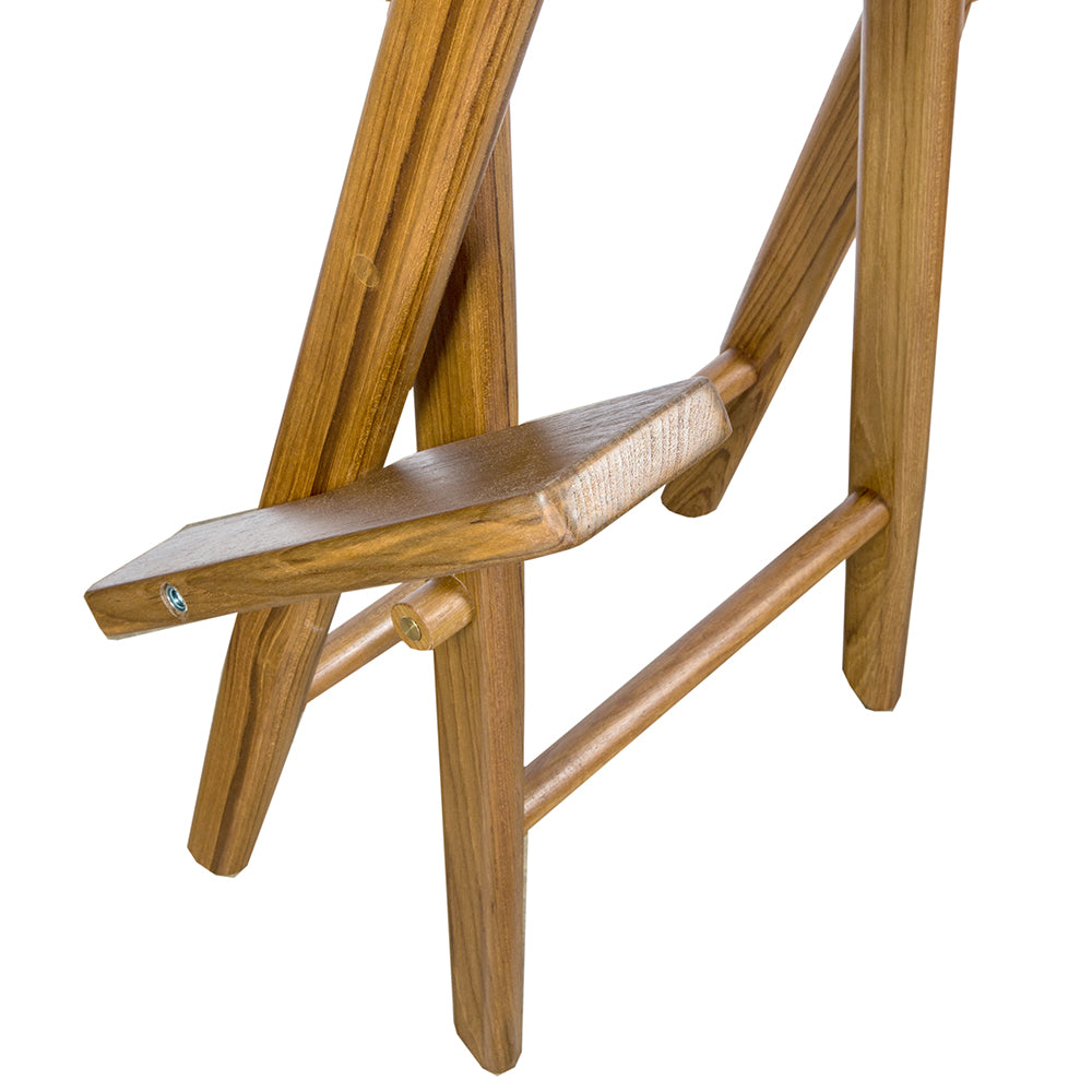 Whitecap Captains Chair wNatural Seat Covers Teak 60048