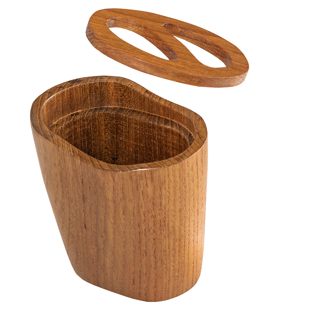 Whitecap Oval Toothbrush Holder Oiled Teak 63112