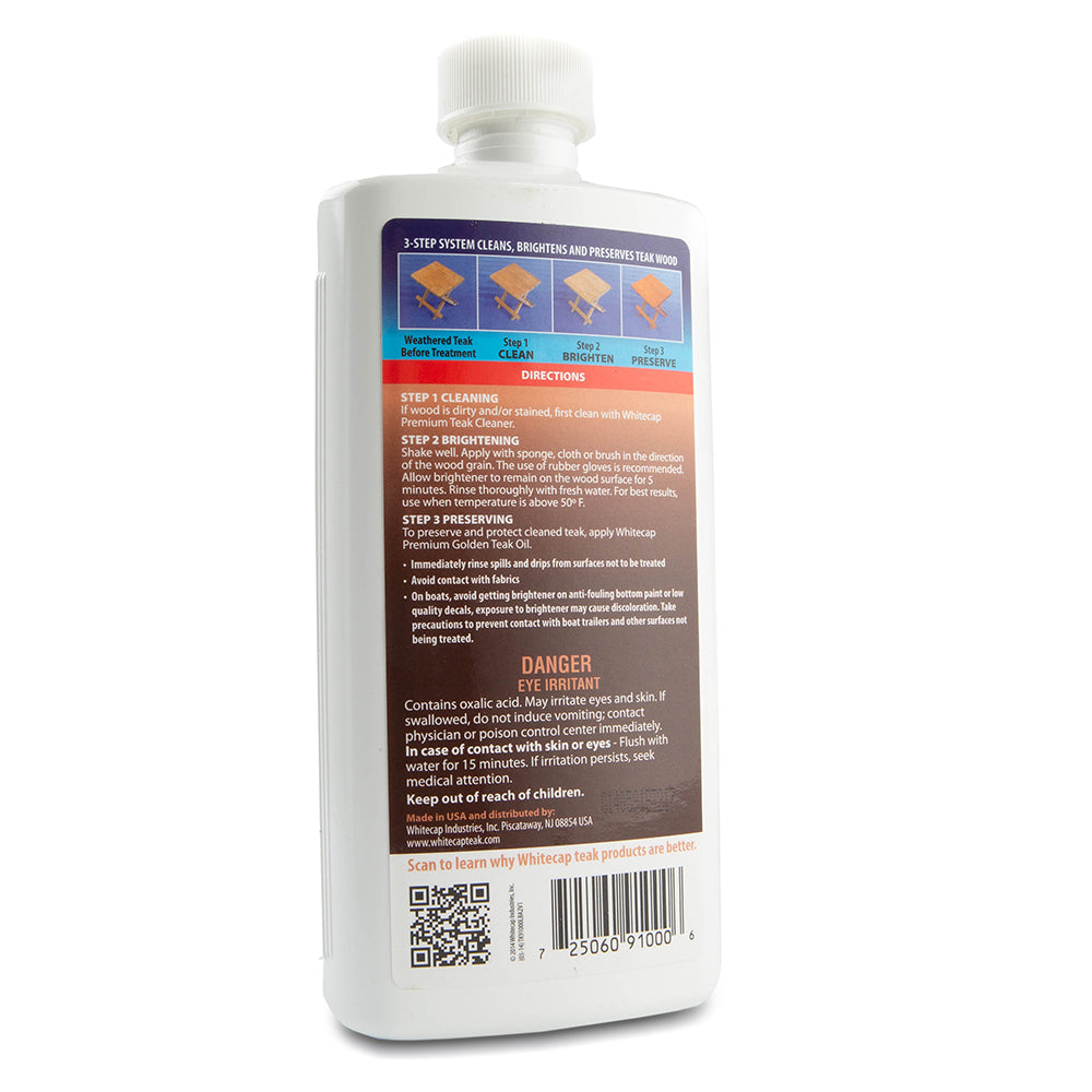 Whitecap Premium Teak Brightener 16oz TK91000