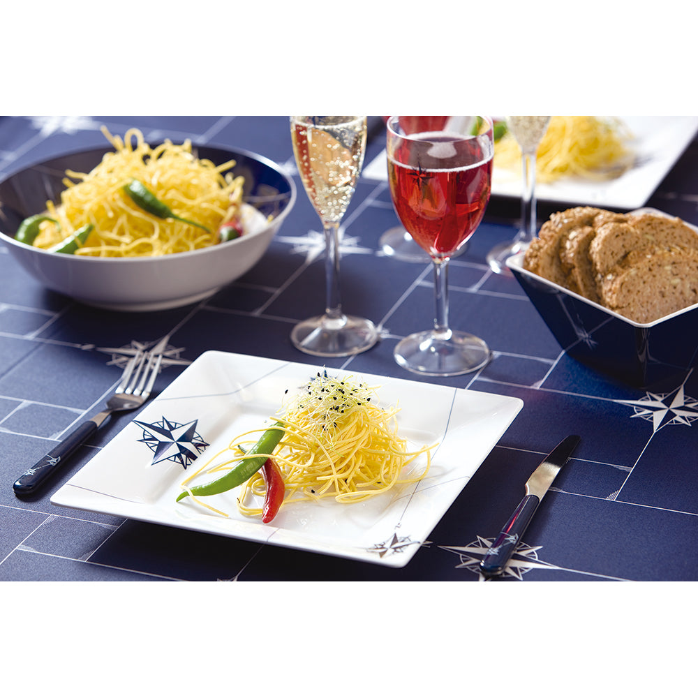 Marine Business Melamine Square Flat Dinner Plate NORTHWIND 10 x 10 Set of 6 15021C