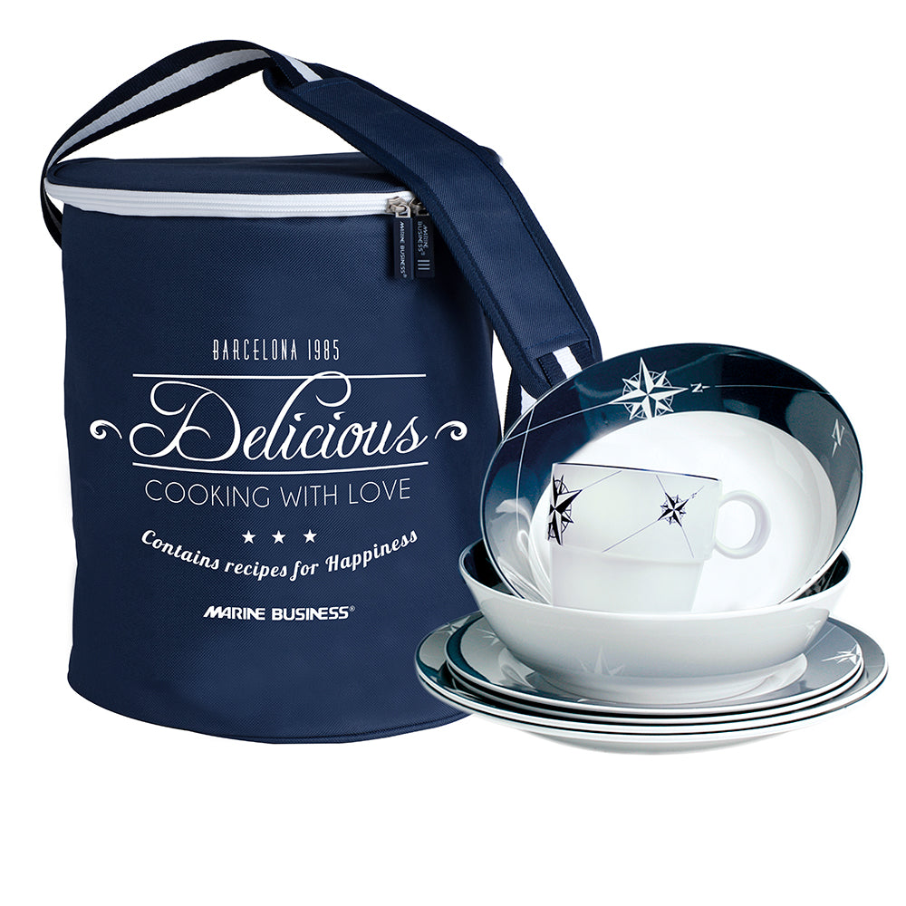 Marine Business Melamine Tableware Set Basket NORTHWIND Set of 24 15144