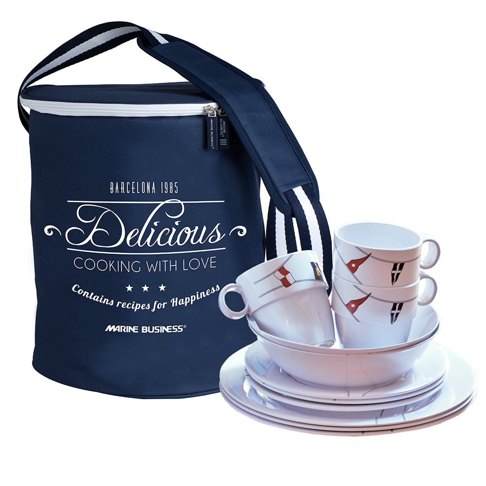Marine Business Melamine Tableware Set Basket REGATA Set of 24 12144