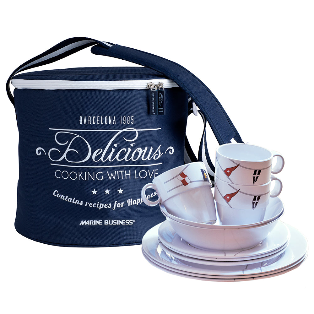 Marine Business Melamine Tableware Basket REGATA Set of 16 12147