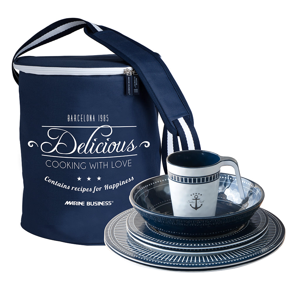 Marine Business Melamine Tableware Set Basket SAILOR SOUL Set of 24 14144