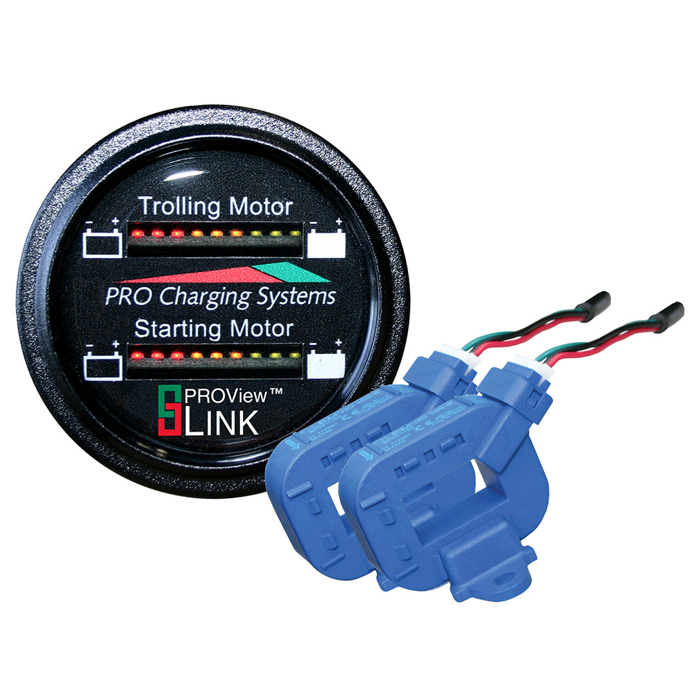 Dual Pro Lithium Battery Gauge Dual Round Display w2 Current Transducers BFGDUALLITH