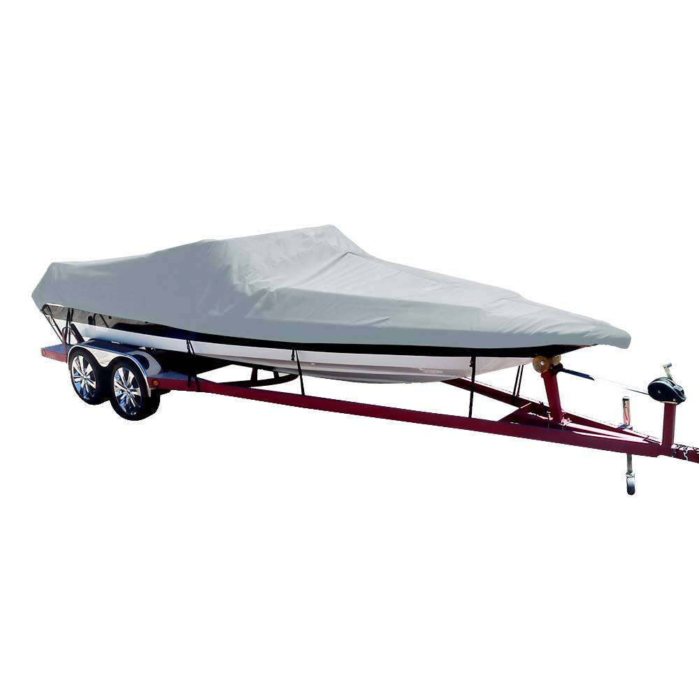 Carver PolyFlex II StyledtoFit Boat Cover f195 Sterndrive Ski Boats with Low Profile Windshield Grey 74119F10
