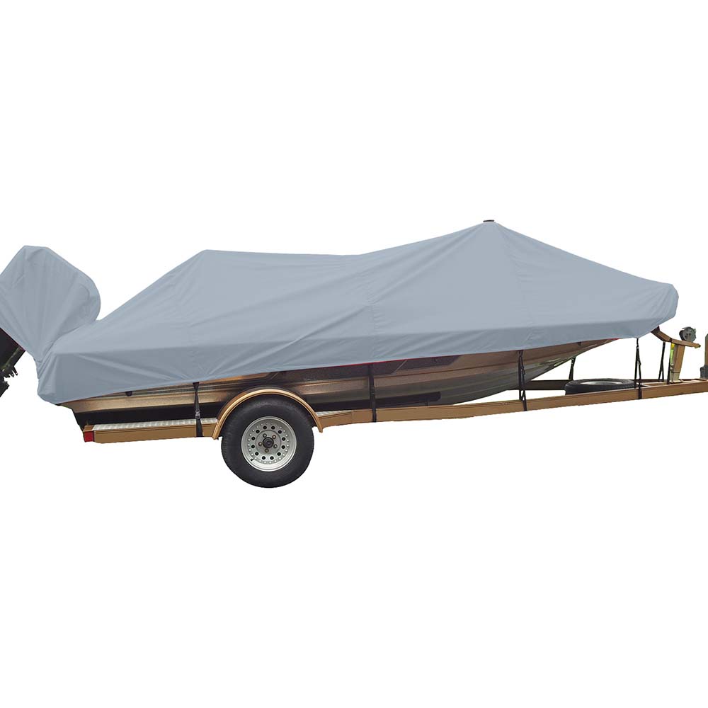 Carver PolyFlex II StyledtoFit Boat Cover f185 Angled Transom Bass Boats Grey 77918F10