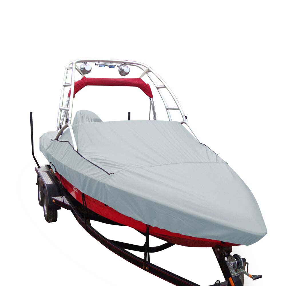 Carver SunDURA Specialty Boat Cover f195 Sterndrive VHull Runabouts wTower Grey 97119S11
