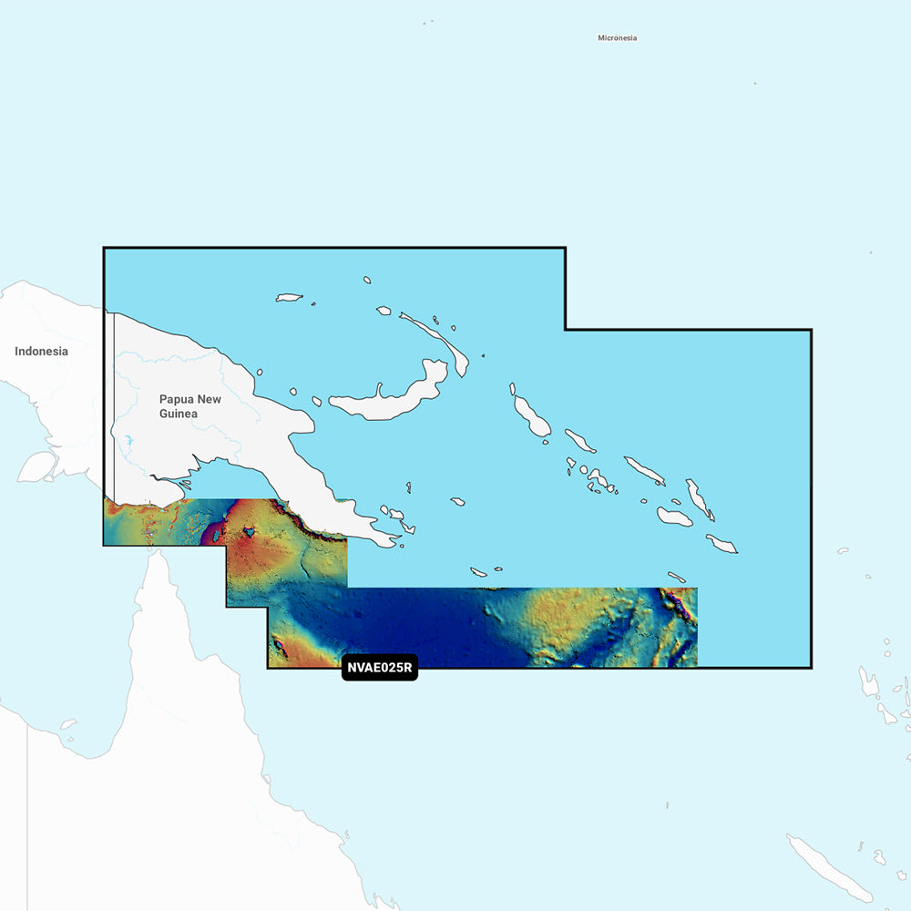 Garmin Navionics Vision NVAE025R Papua New Guinea Solomon Islands Marine Chart 010C122300
