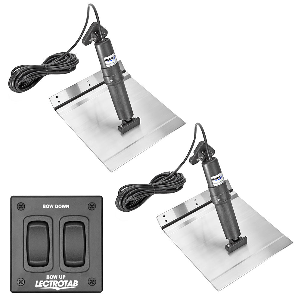 Lectrotab XKA Aluminum Alloy Trim Tab Kit wRocker Switch 9 x 18 XKAF9X18A