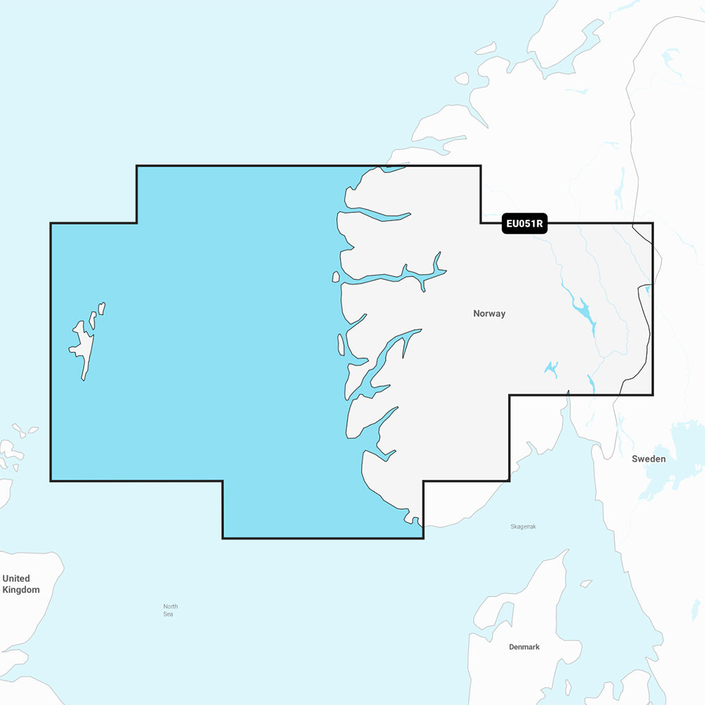 Garmin Navionics Vision NVEU051R Norway Lista to Sognefjord Marine Chart 010C125000