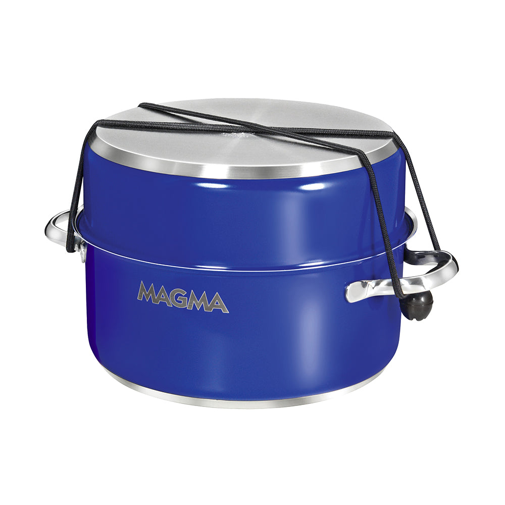 Magma Nestable 10 Piece Induction NonStick Enamel Finish Cookware Set Cobalt Blue A10366CB2IN