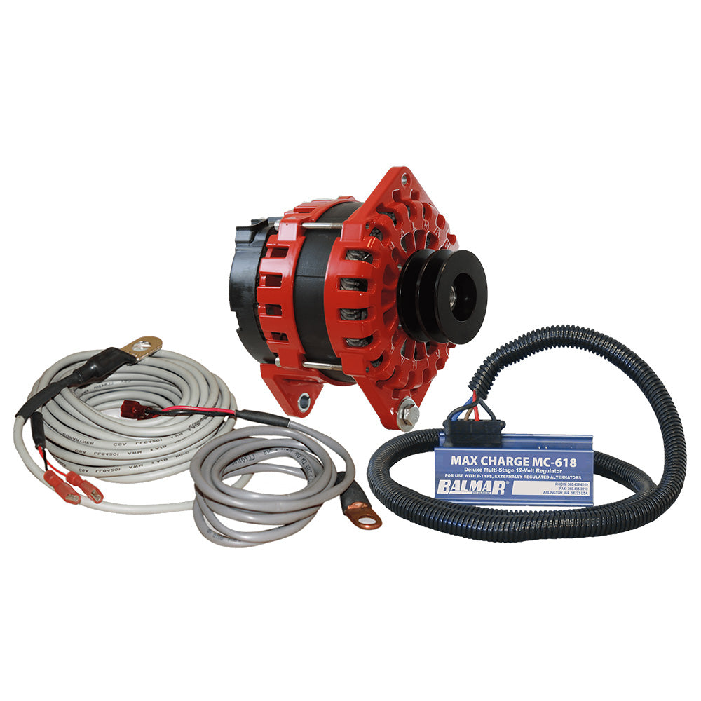 Balmar Alternator 250 AMP Kit 12V 315 Dual Foot Saddle Dual Vee Pulley Regulator Temp Sensor XTDF250DVKIT