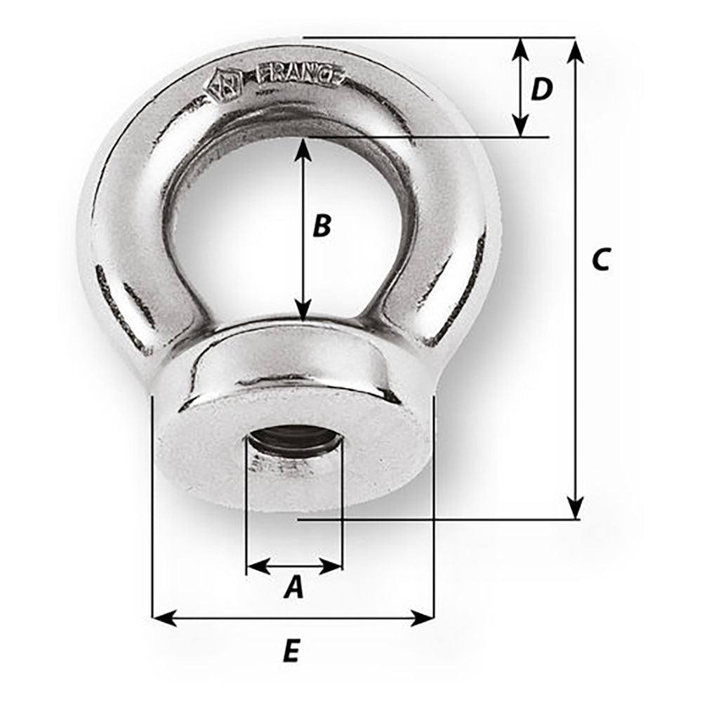 Wichard 12mm Eye Nut Thread M12 x 175mm 06366
