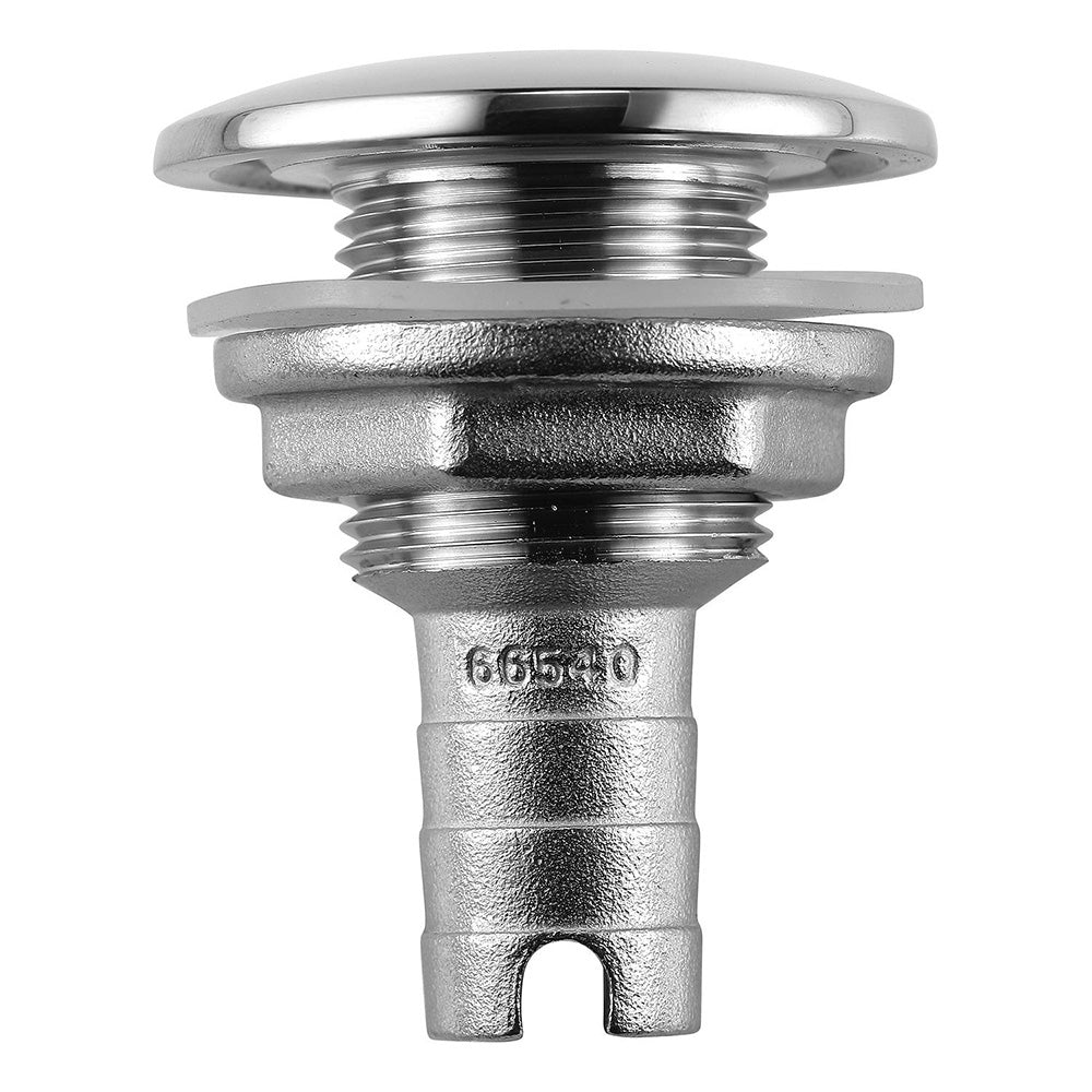 Attwood Stainless Steel ThruHull Short Straight Barbed 58 Inner Diameter 665403