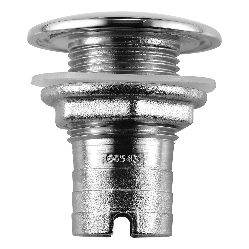Attwood Stainless Steel ThruHull Short Straight Barbed 118 Inner Diameter 665433