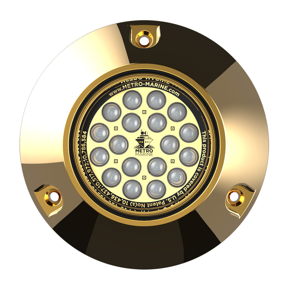 Metro Marine HighOutput Submersible Underwater Light wIntelligent Monochromatic LEDs  Green 45 Beam FBMR1G345