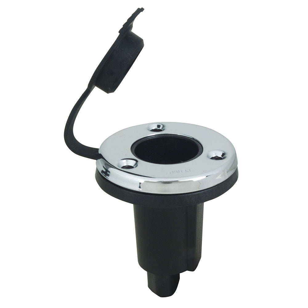Perko Spare Round PlugIn Base  3 Pin  Stainless Steel  Black 104530SDP