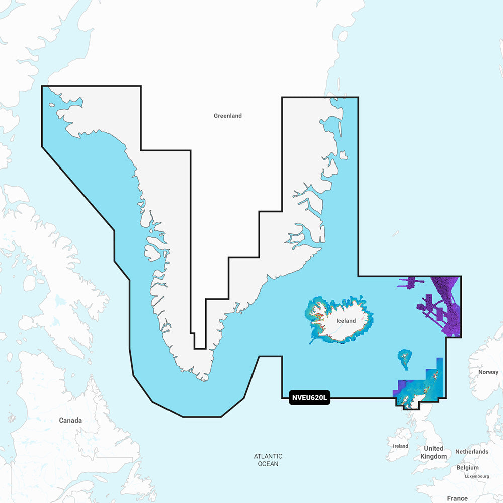 Garmin Navionics Vision NVEU620L Greenland  Iceland 010C127000