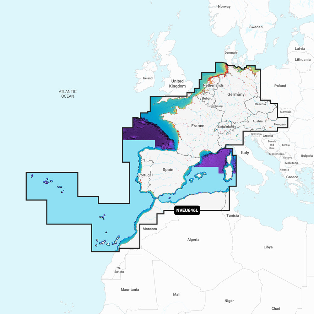 Garmin Navionics Vision NVEU646L Europe Central  West 010C127500