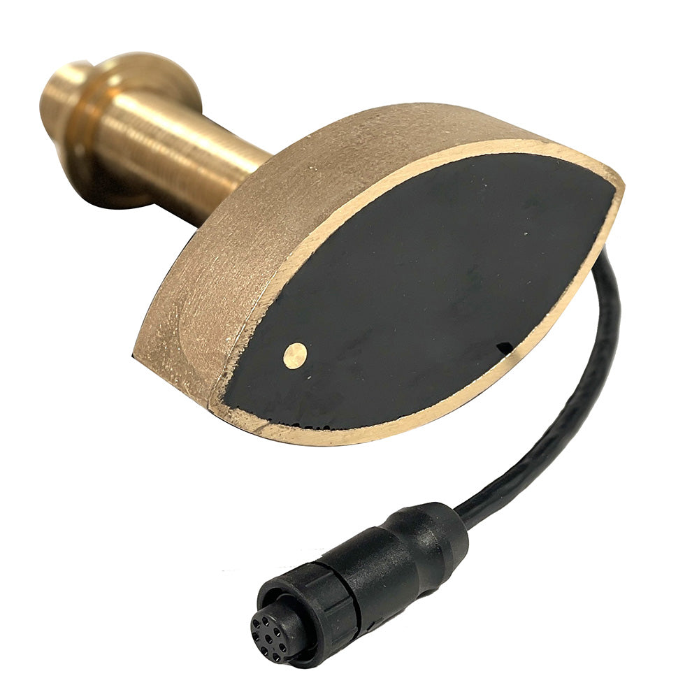 Echonautics Bronze Stem ThruHull CW Dual Frequency Transducer  600W 50200kHz CB101D600CW