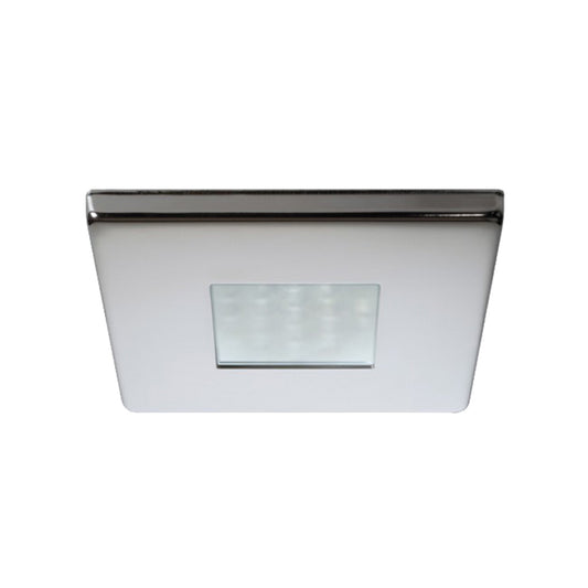 Quick Edwin C Downlight LED  2W IP66 Screw Mounted  Square Stainless Bezel Square Warm White Light FASP3432X02CA00