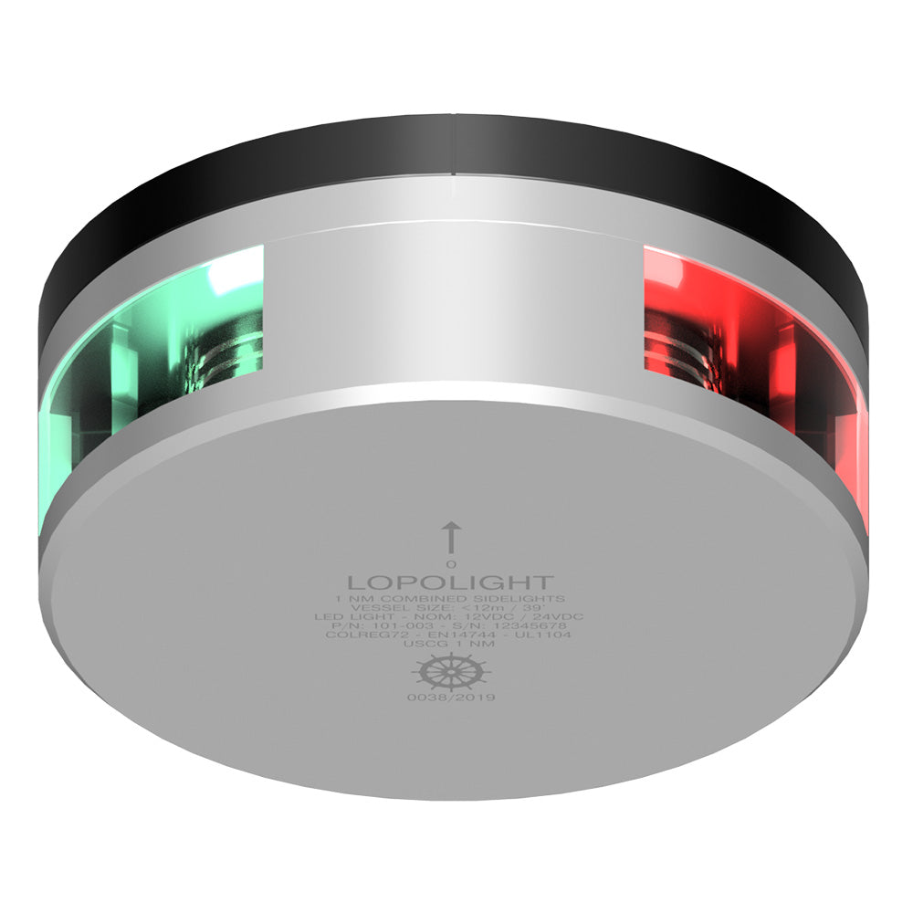 Lopolight Combined Sidelight  1NM  UpsideDown Silver Housing wFB Base 101003FBREVERSE
