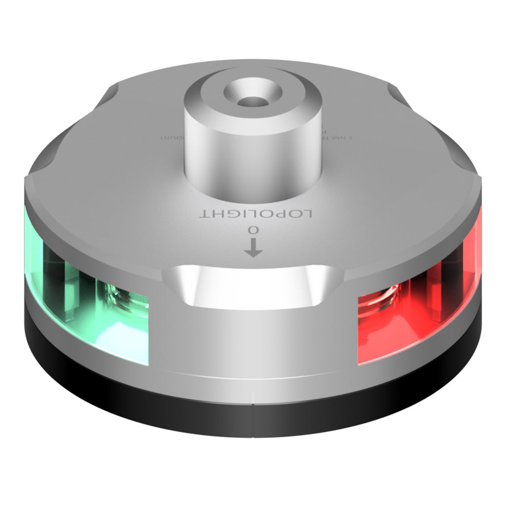 Lopolight TriColor Nav Light wWindex Mount  1NM  Light Silver Housing wFB Base 101005WFB