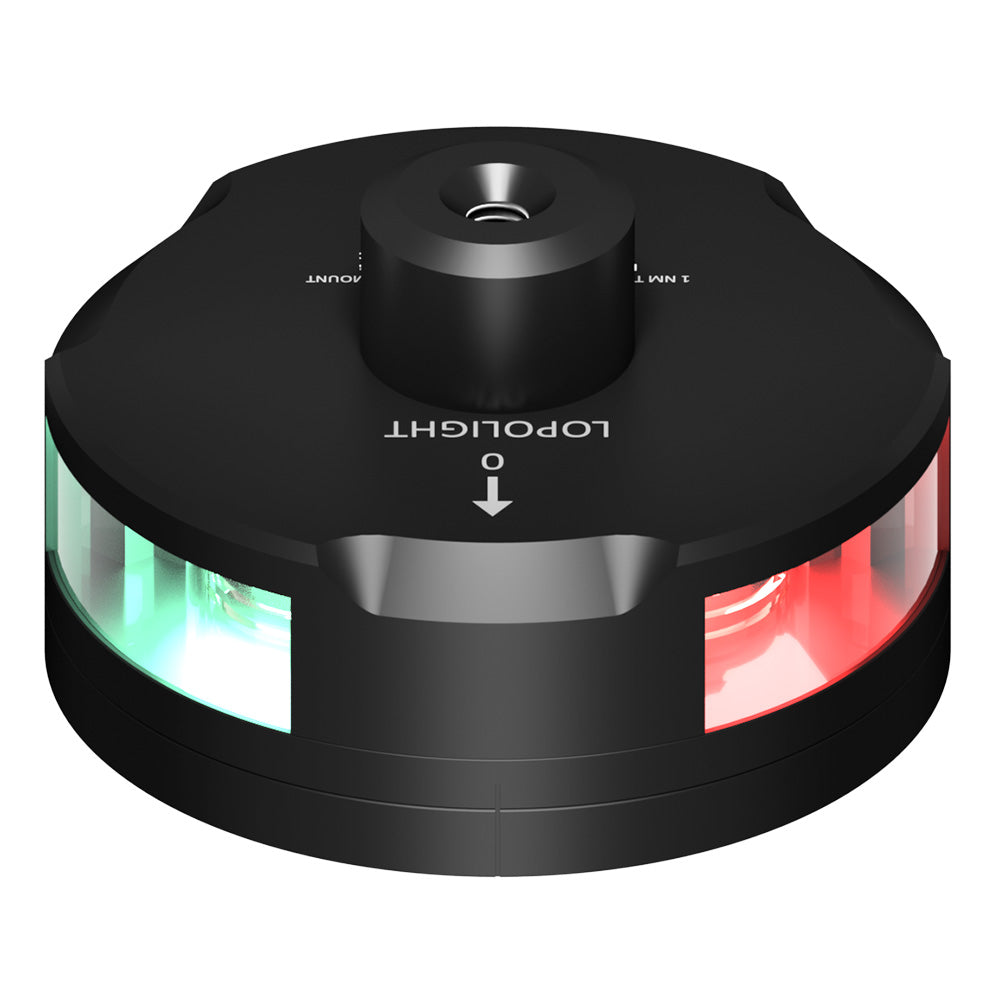 Lopolight TriColor Nav Light wWindex Mount  1NM  Black Housing wFB Base 101005WFBB
