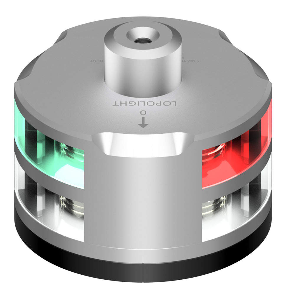 Lopolight TriColor Anchor Light wWindex Mount  1NM  Silver Housing wFB Base 101009WFB