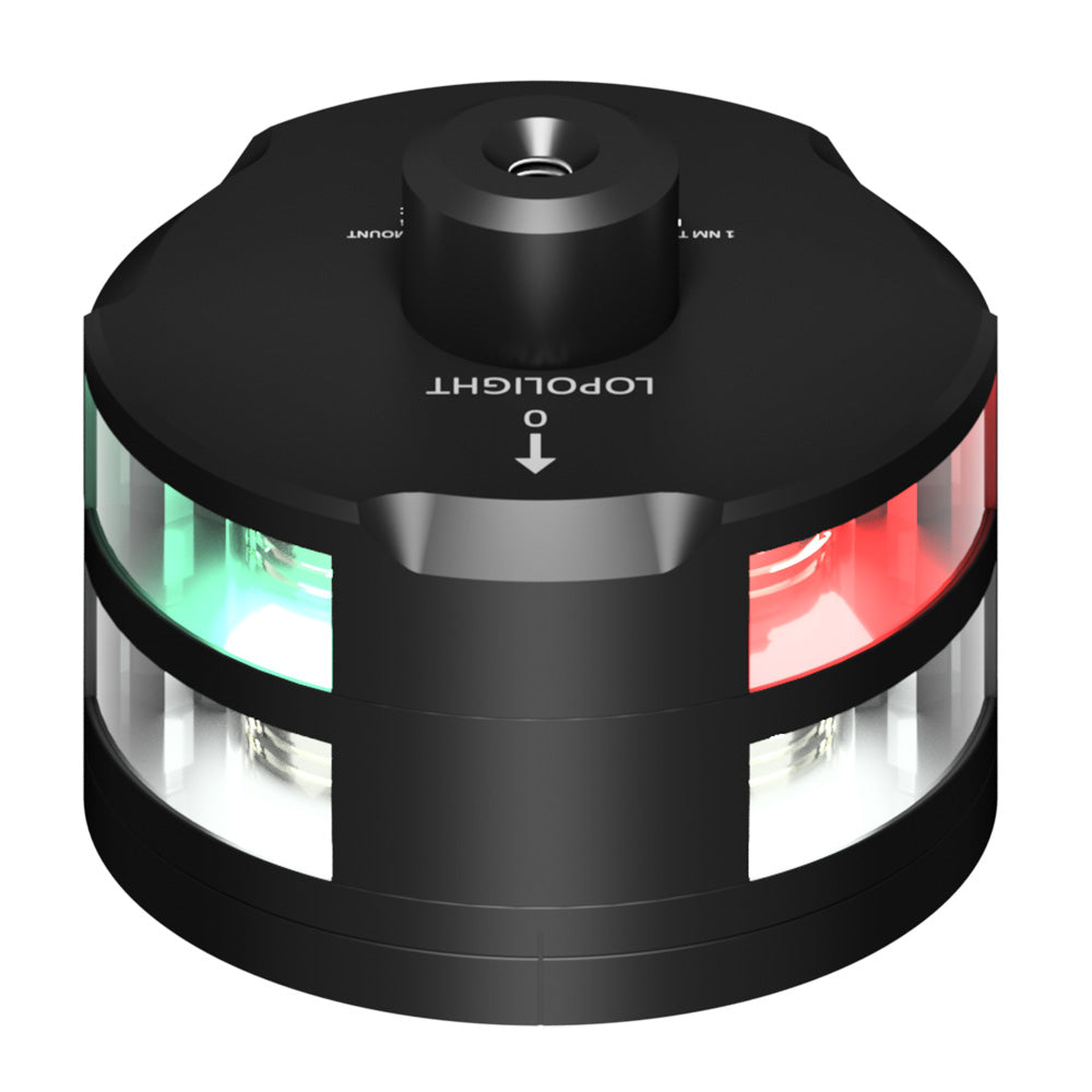 Lopolight TriColor Anchor Light wWindex Mount  1NM  Black Housing wFB Base 101009WFBB