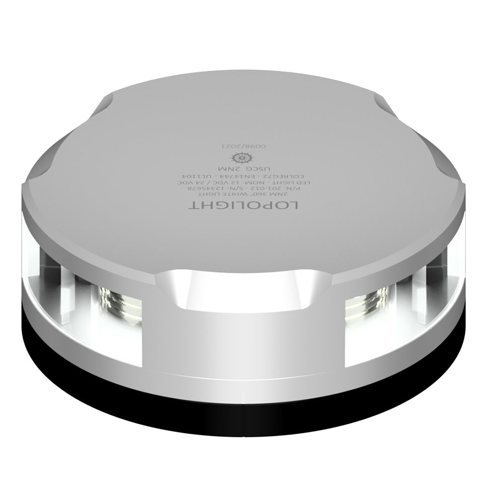 Lopolight 360Degree Anchor Light wStrobe  2NM  Silver Housing wFB Base 201012SFB